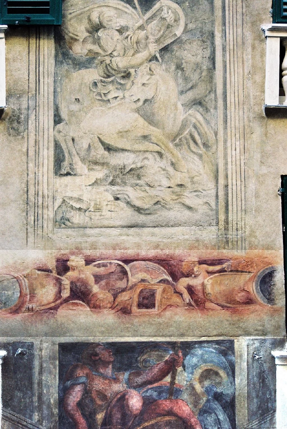 Facciata di Via Lomellini 4 in Genova - Scene con imprese, dettaglio 9